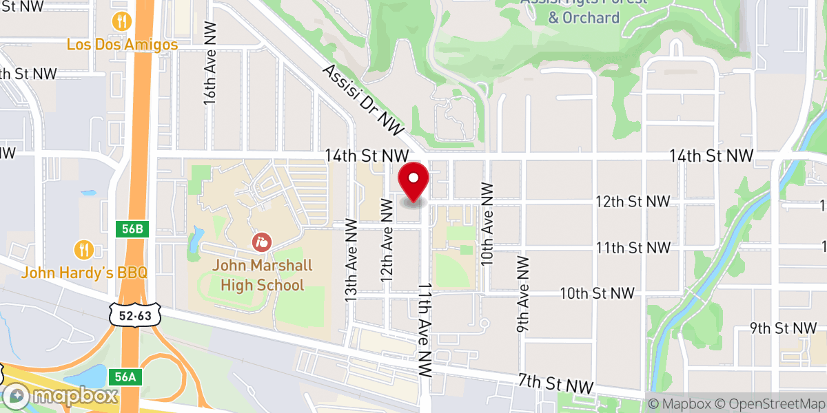 Map showing location of Gloria Dei Lutheran Church (ELCA)