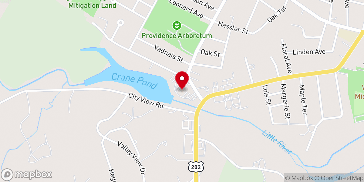 Map showing location of The Bubble Mug Cafe at Pottery Cellar