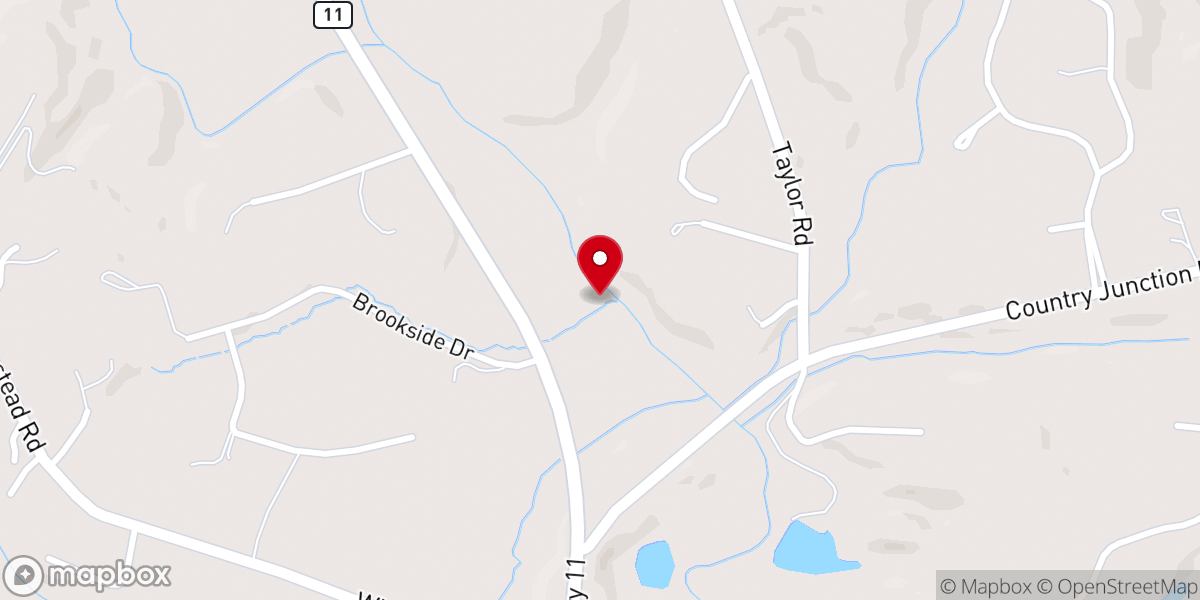 Map showing location of Little Cane Creek Farm & Corn Maze