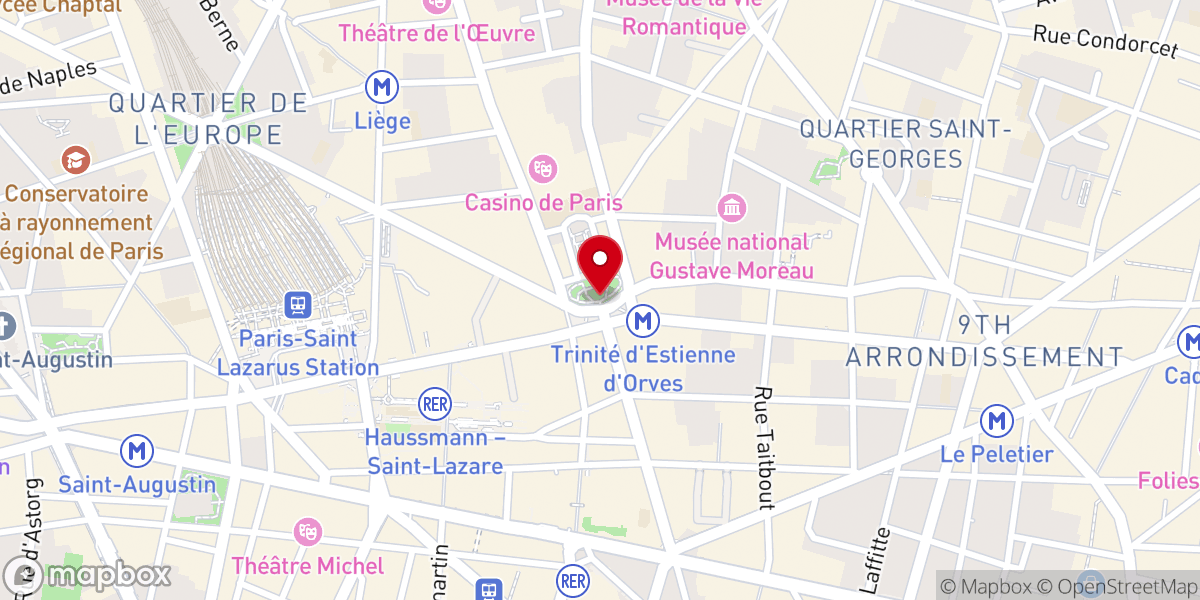Map showing location of Square d'Estienne d'Orves