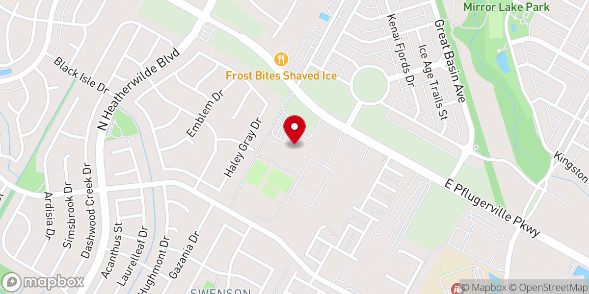 Map showing location of Parkway Bible Church
