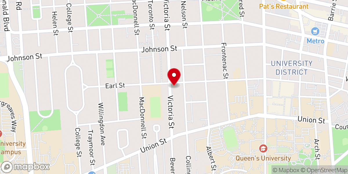 Map showing location of St. Mark's Evangelical Lutheran Church