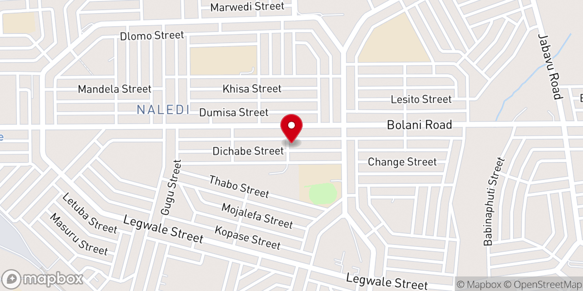 Map showing location of The Apostolic Faith Mission of South Africa - Naledi Assembly