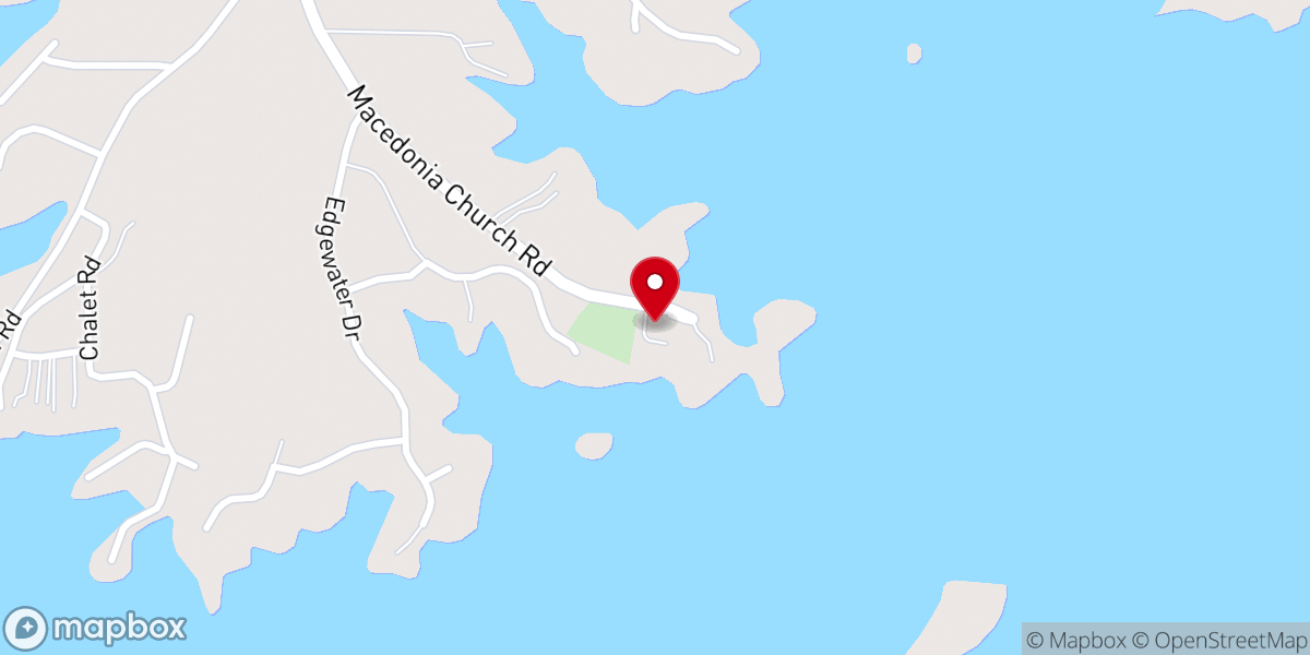Map showing location of Macedonia Lutheran Church