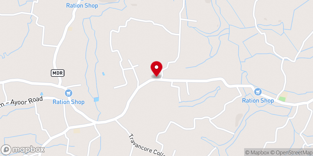 Map showing location of St. George Orthodox Syrian Church, Cheruvakkal