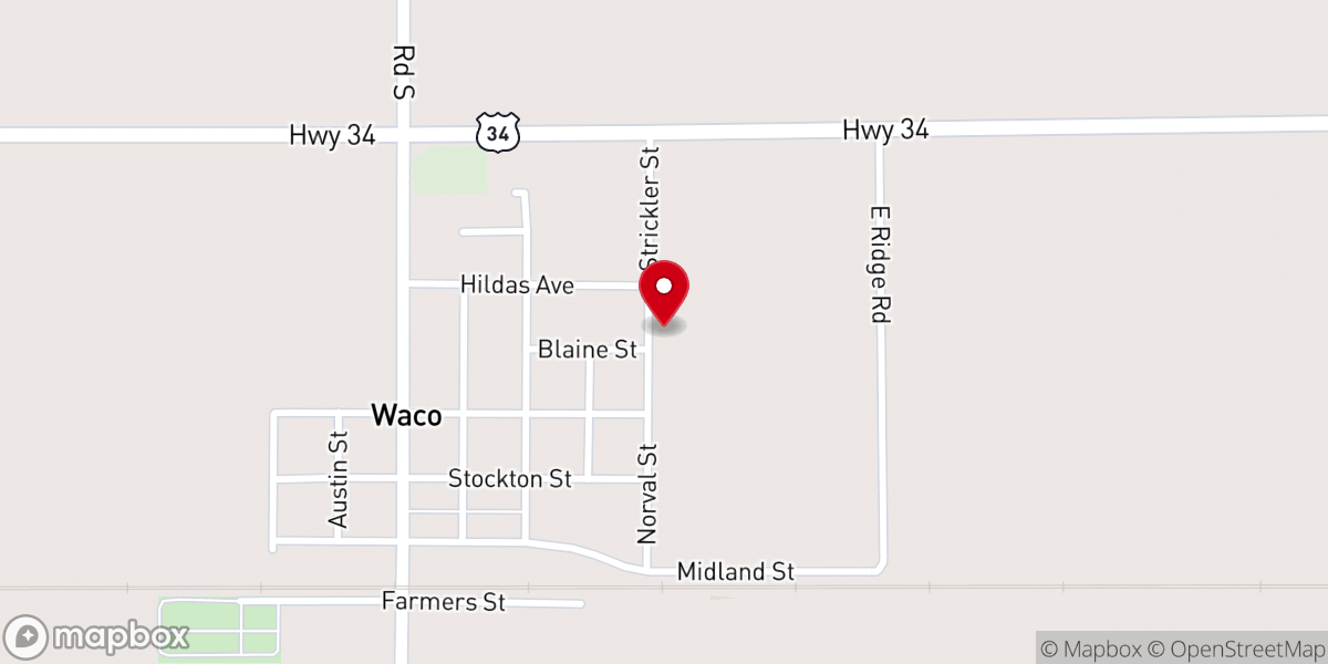 Map showing location of Trinity Lutheran School