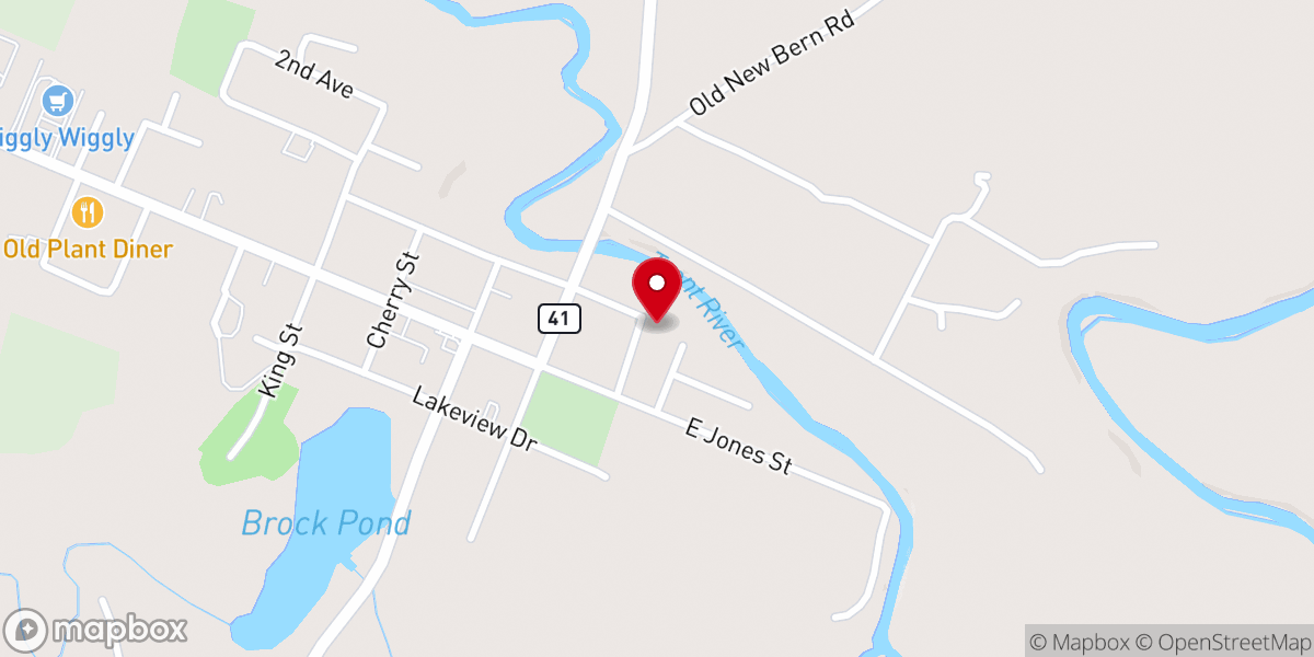 Map showing location of St Matthew AME Zion Church