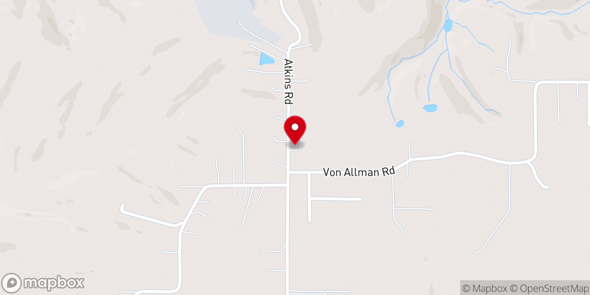 Map showing location of Atkins Chapel United Methodist Church
