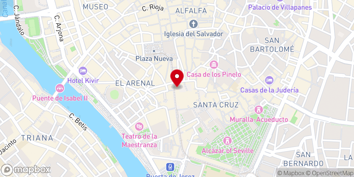 Map showing location of Hermandad del Cristo de la Corona y la Virgen del Rosario