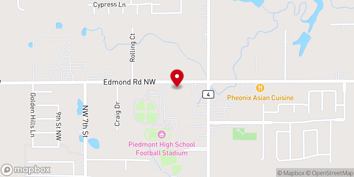 Map showing location of Piedmont Area Veterans Association