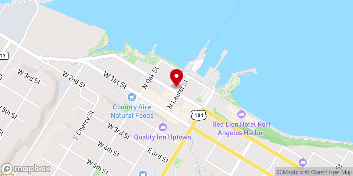 Map showing location of Juan De Fuca Foundation for the Arts