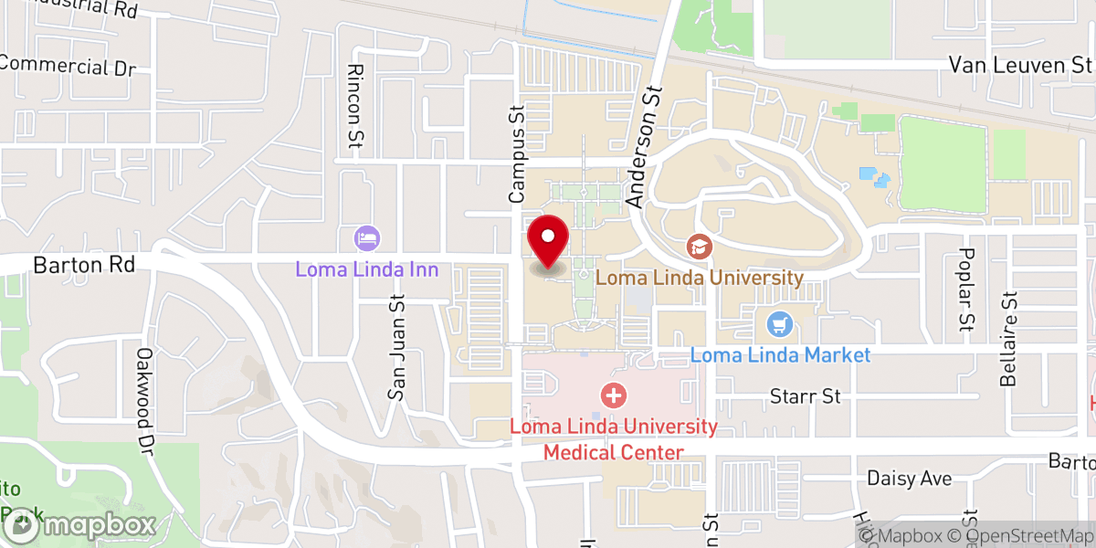 Map showing location of Anthem Loma Linda