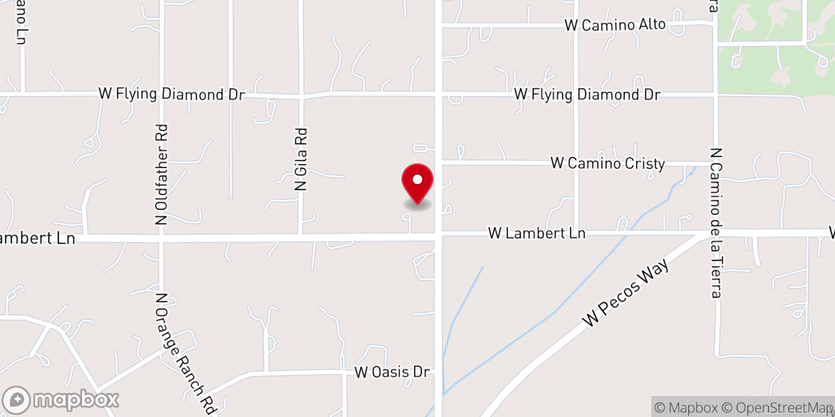 Map showing location of Desert Springs Baptist Church