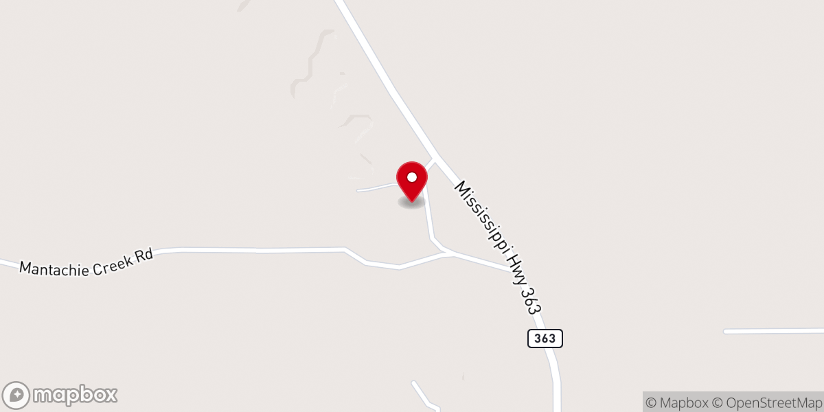 Map showing location of Center Star Church