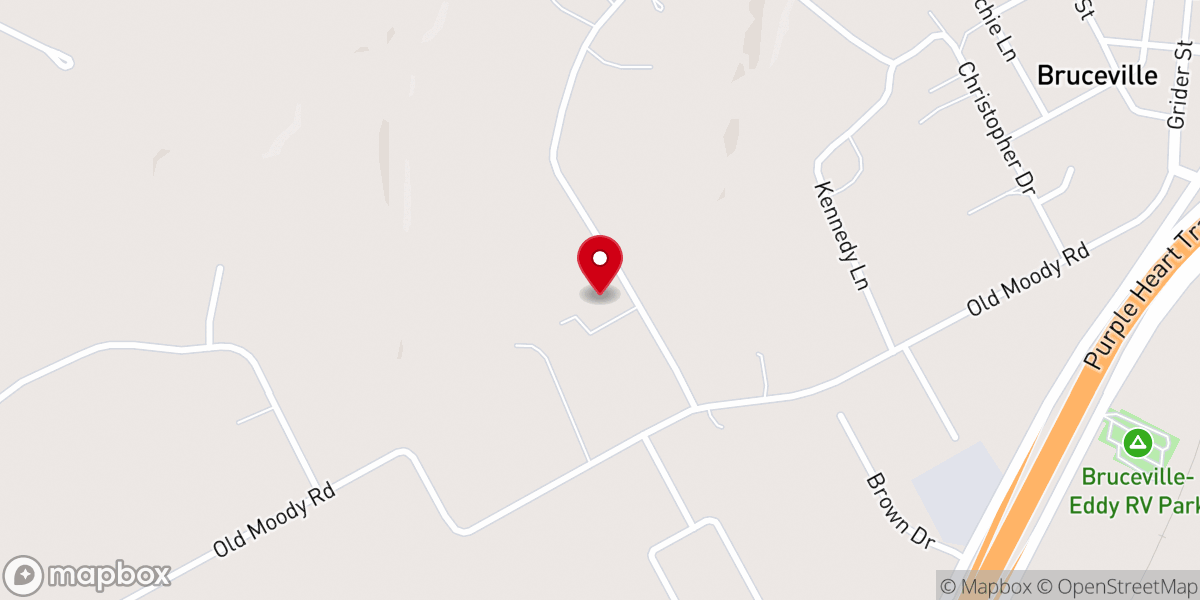 Map showing location of Central Texas Church of God