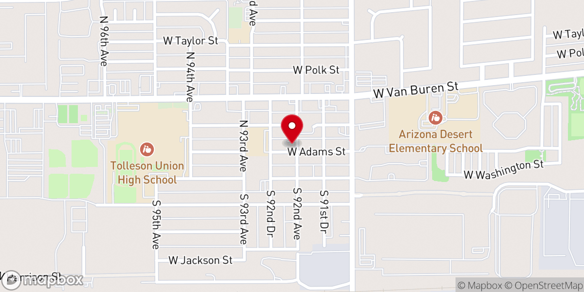 Map showing location of Centro Cristiano Tolleson