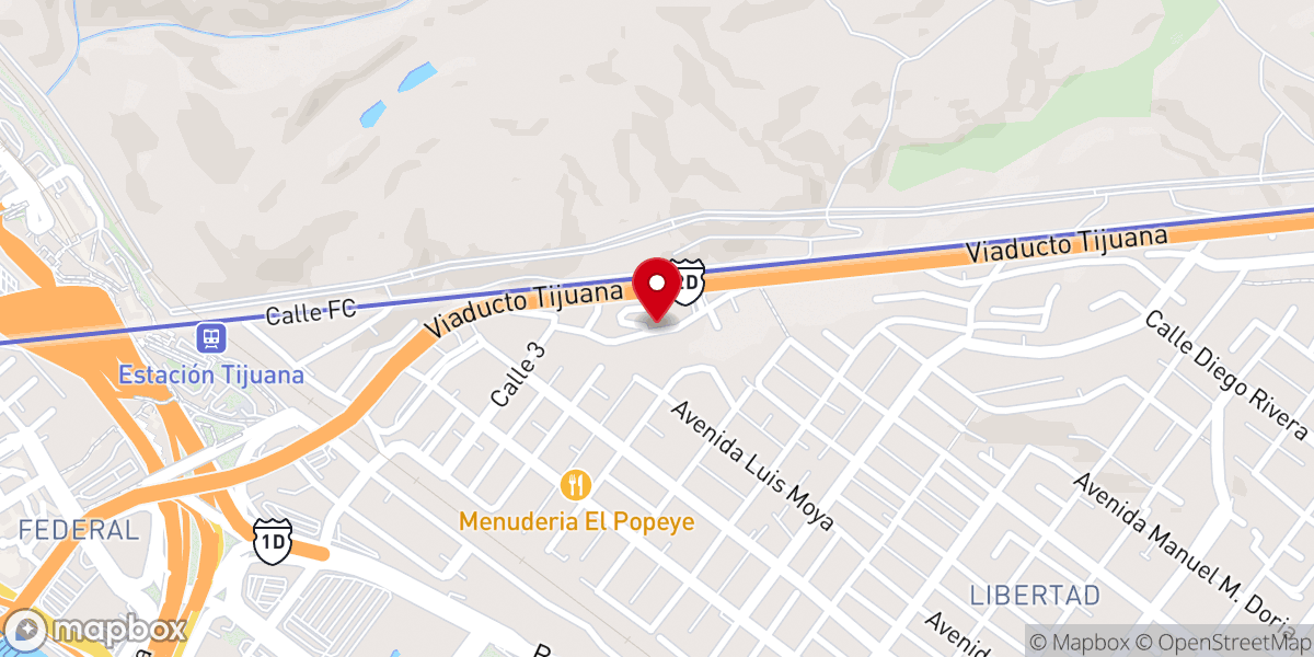 Map showing location of Iglesia Bautista Libertad en Cristo