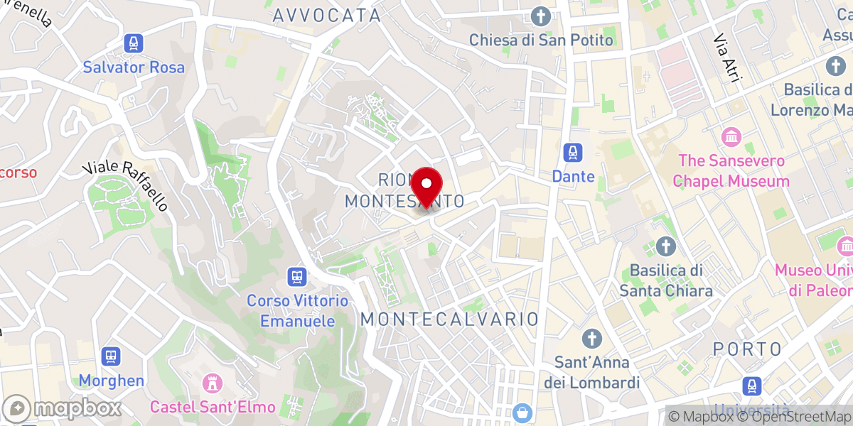 Map showing location of Chiesa di Santa Maria di Montesanto