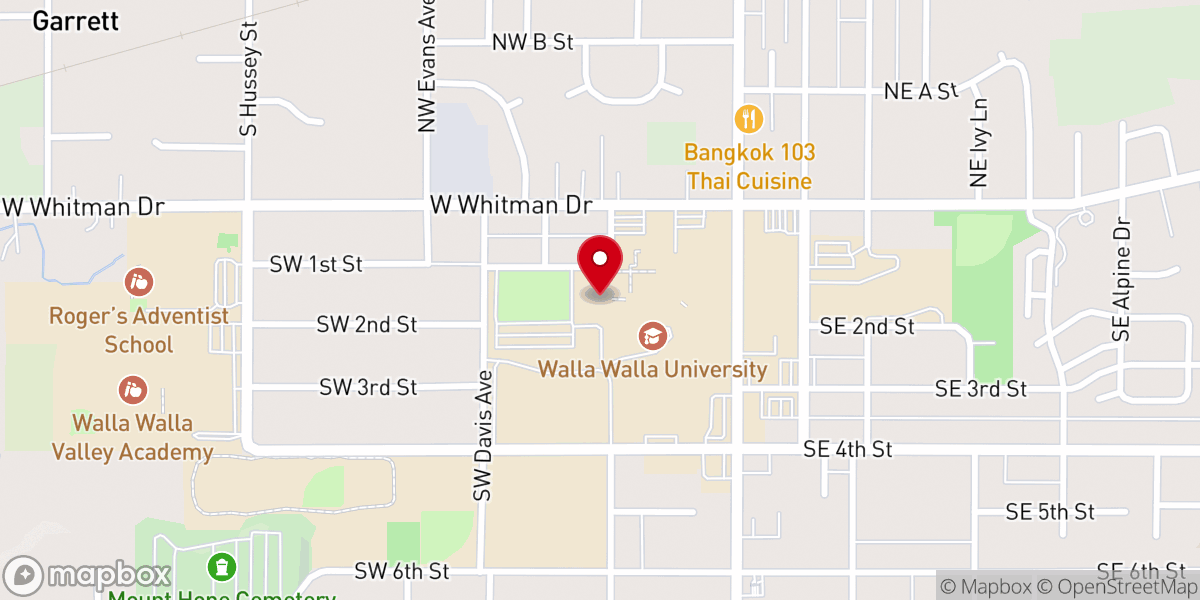 Map showing location of Sittner Hall