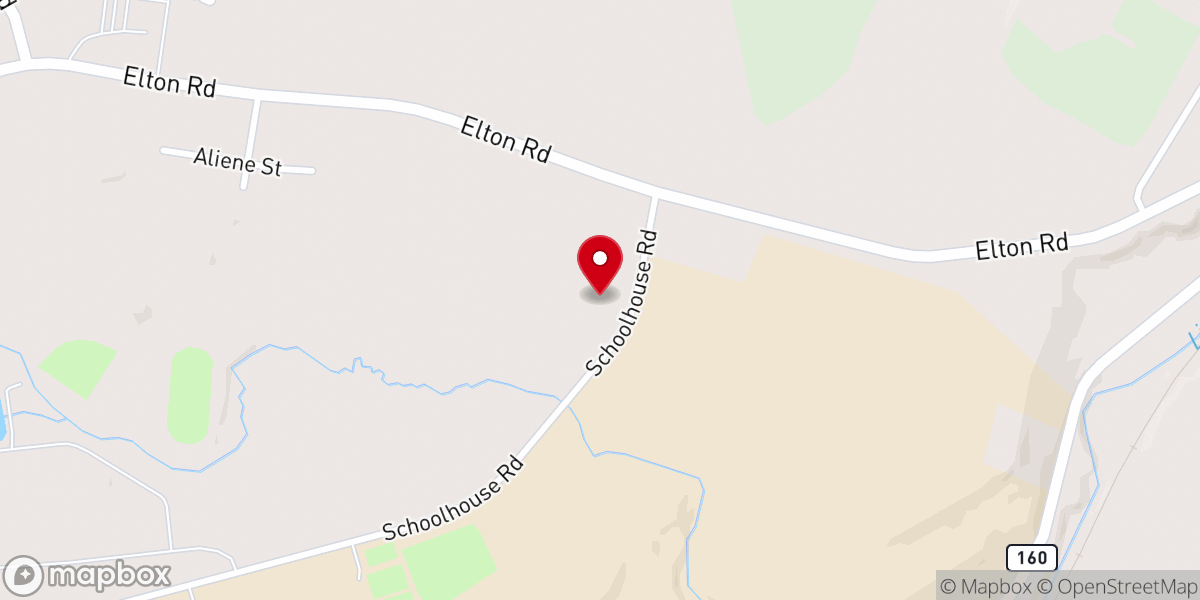 Map showing location of Dunmyer Lutheran Church
