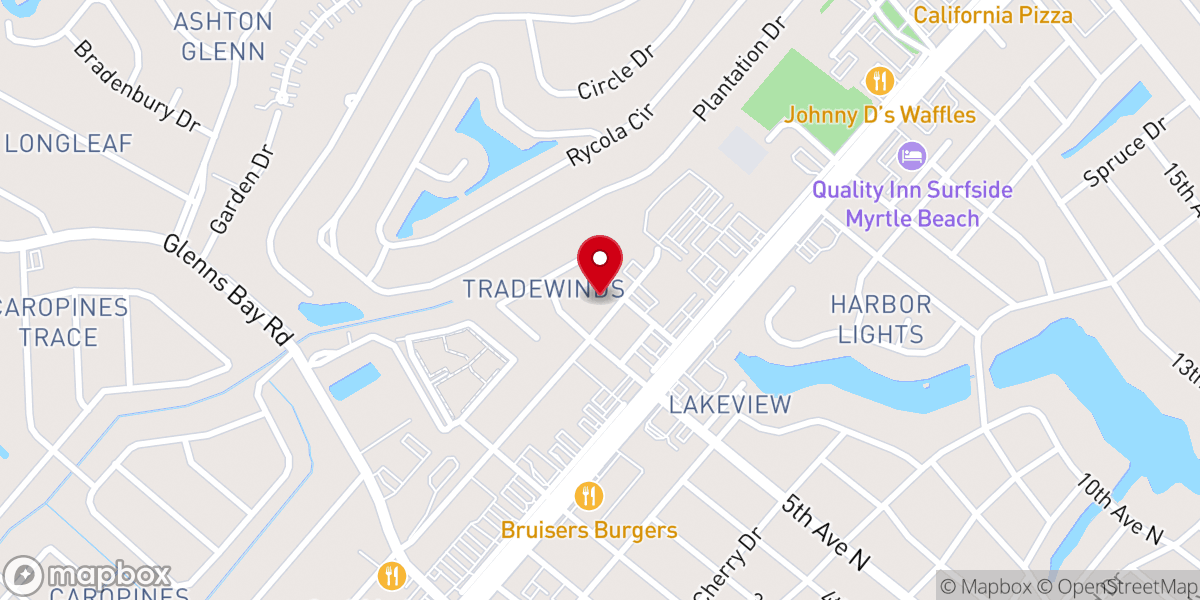 Map showing location of Tabernacle Church