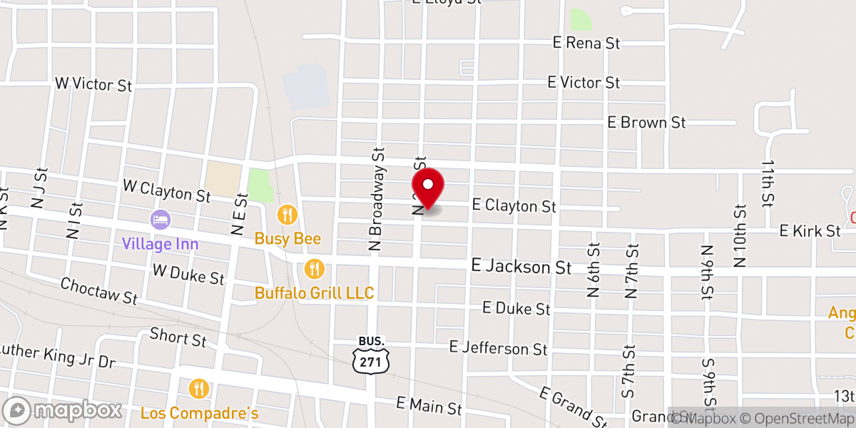 Map showing location of First United Methodist Church