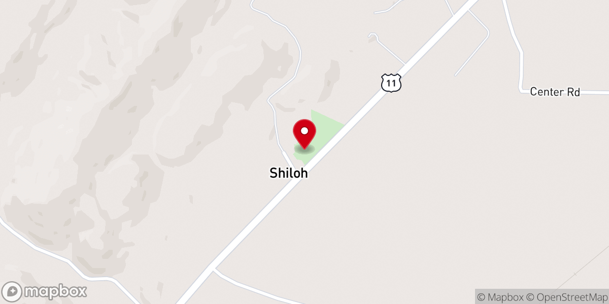 Map showing location of Shiloh United Baptist Church