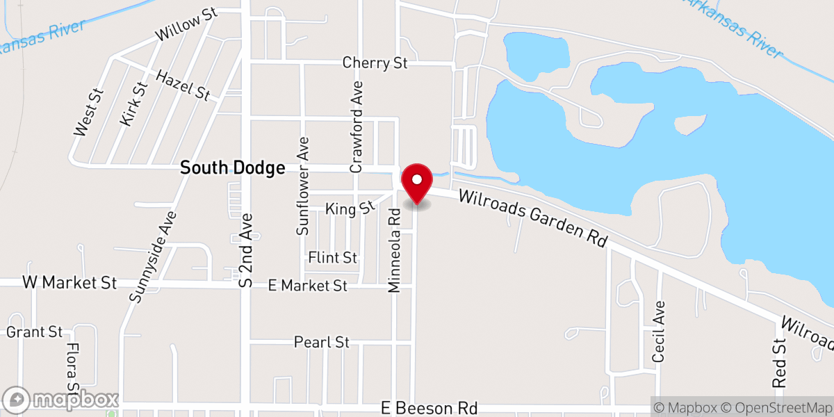 Map showing location of Full Gospel Tabernacle