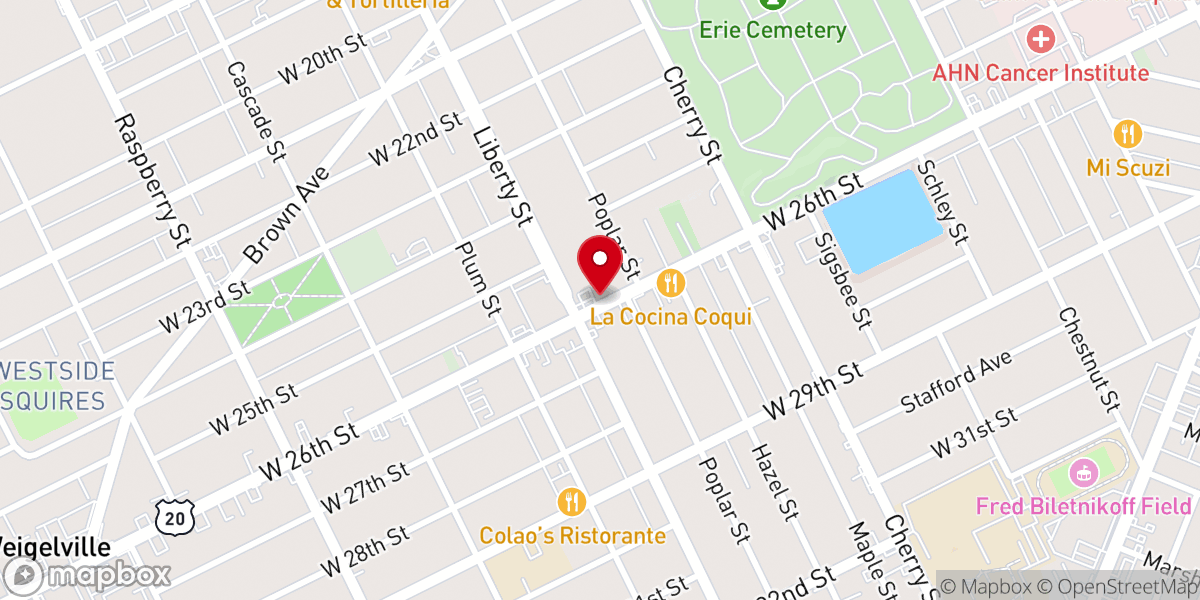 Map showing location of Sacred Heart Ushers Society
