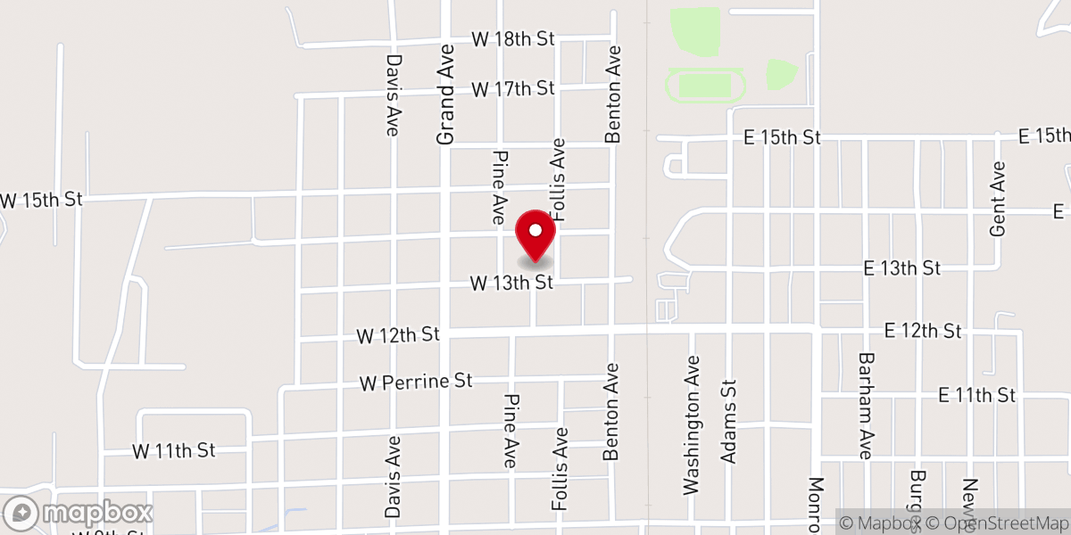Map showing location of Family Worship Center