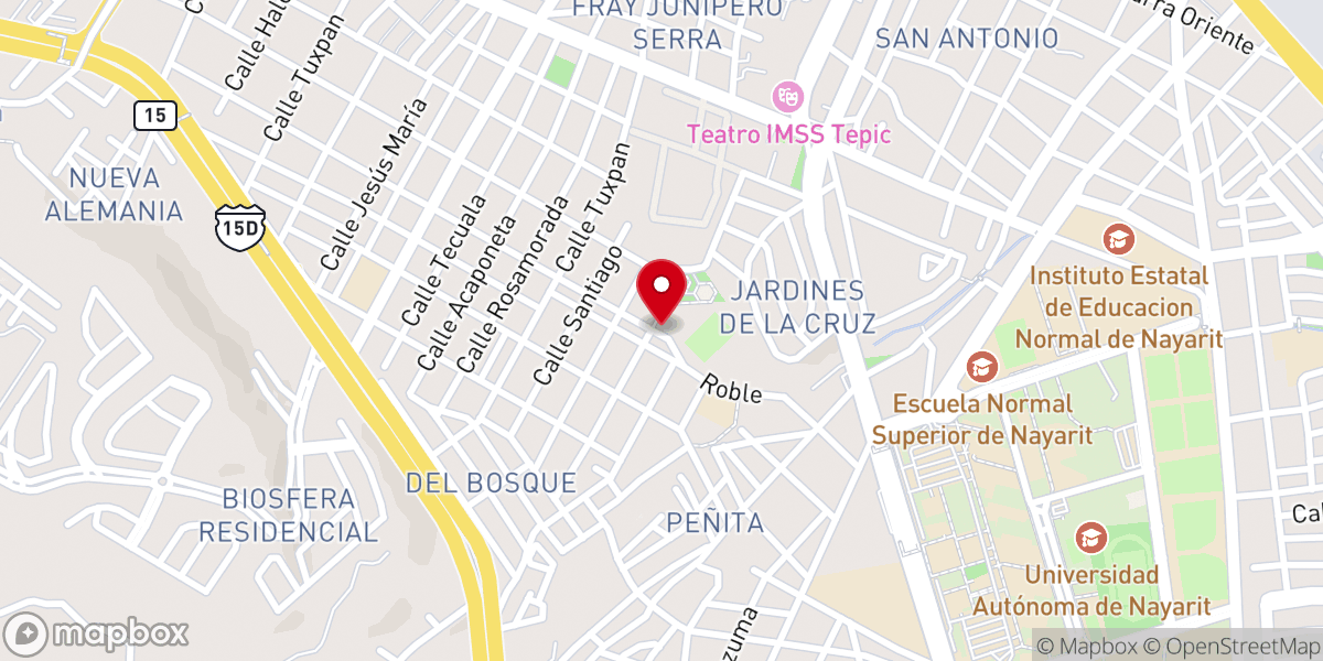 Map showing location of Catedral del valle