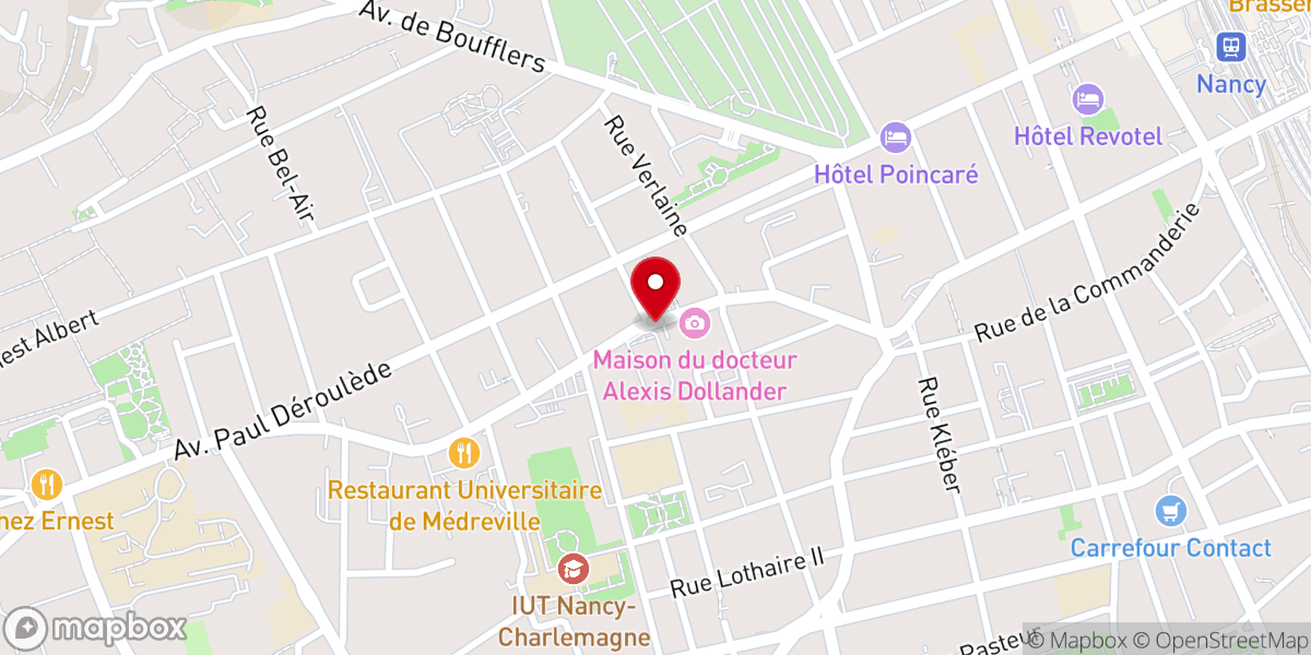 Map showing location of Paroisse Charles de Foucauld