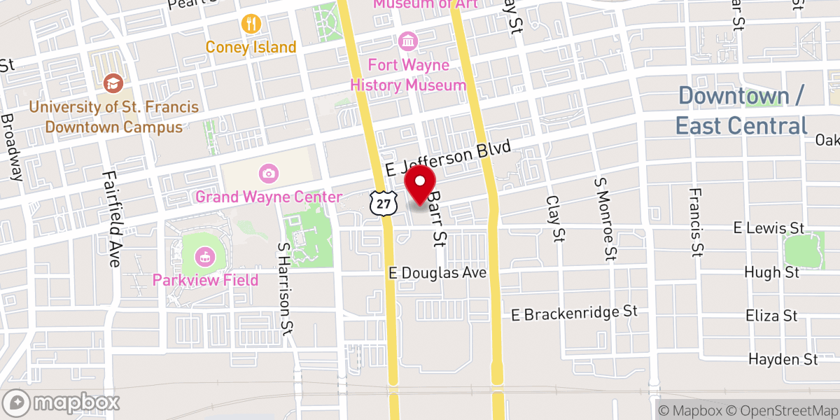 Map showing location of Saint Paul's Evangelical Lutheran Church