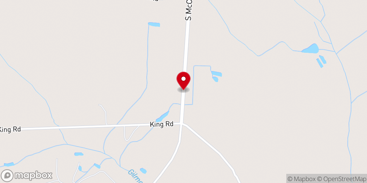 Map showing location of Holly Grove Disciple Church