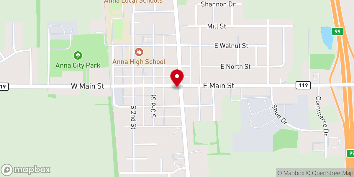 Map showing location of Saint Jacob Lutheran Church