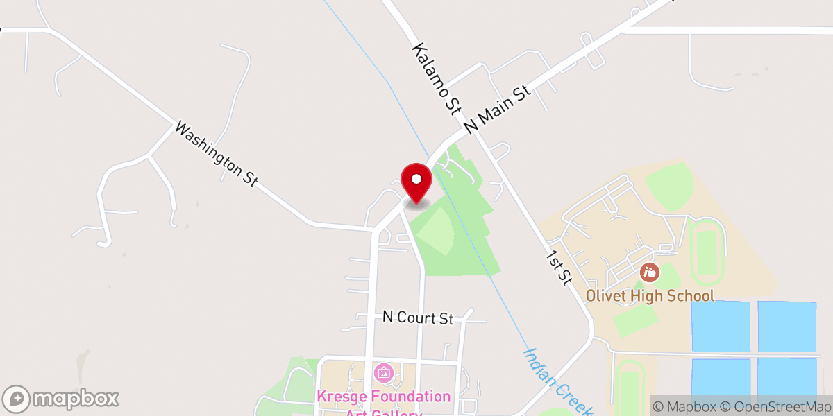 Map showing location of City on a Hill Community Church
