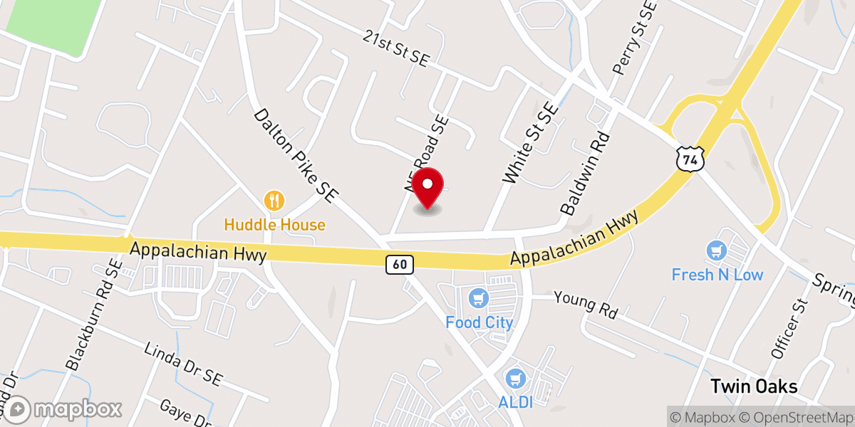 Map showing location of Cleveland Church of Evangelical Faith