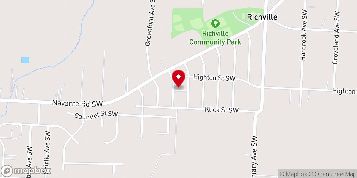Map showing location of Open Bible Christian Center