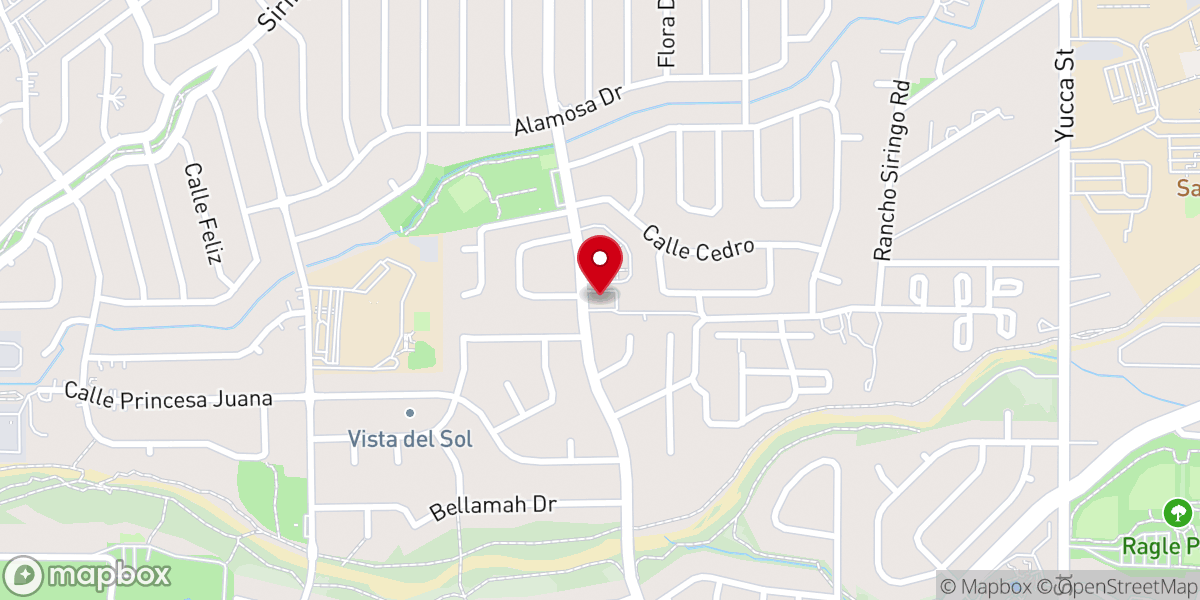 Map showing location of Grace Community Church