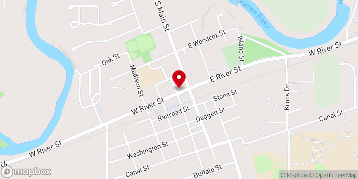 Map showing location of First United Presbyterian Church of Antwerp, Ohio