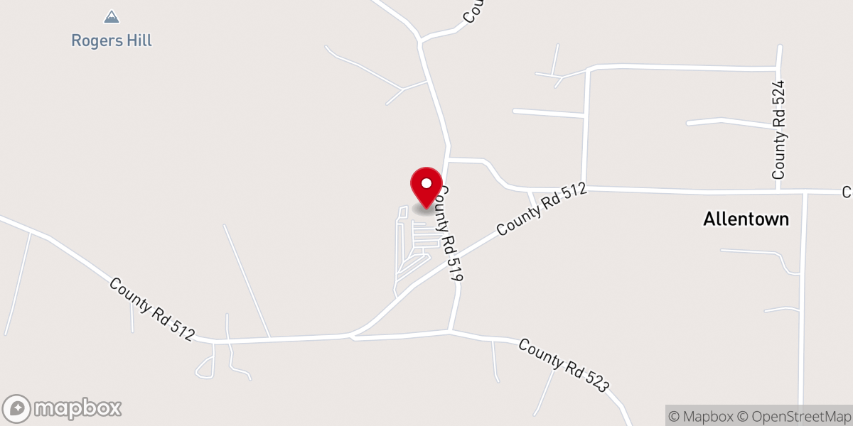 Map showing location of Wheeler Grove Baptist Church