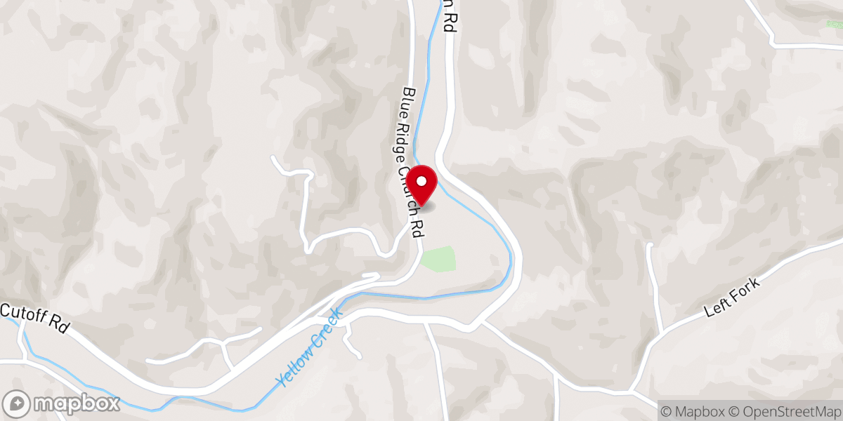 Map showing location of Blueridge Missionary Church
