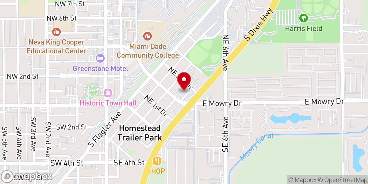 Map showing location of El Rey Jesus Homestead