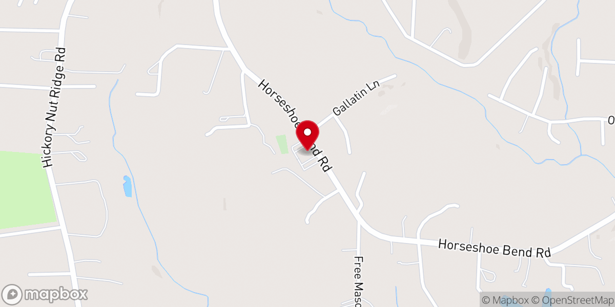 Map showing location of Friendship Baptist Church