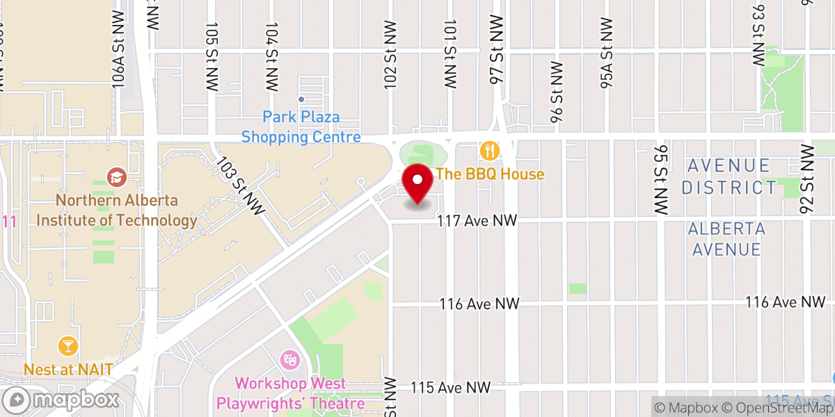 Map showing location of Hope City Church - Kingsway Campus