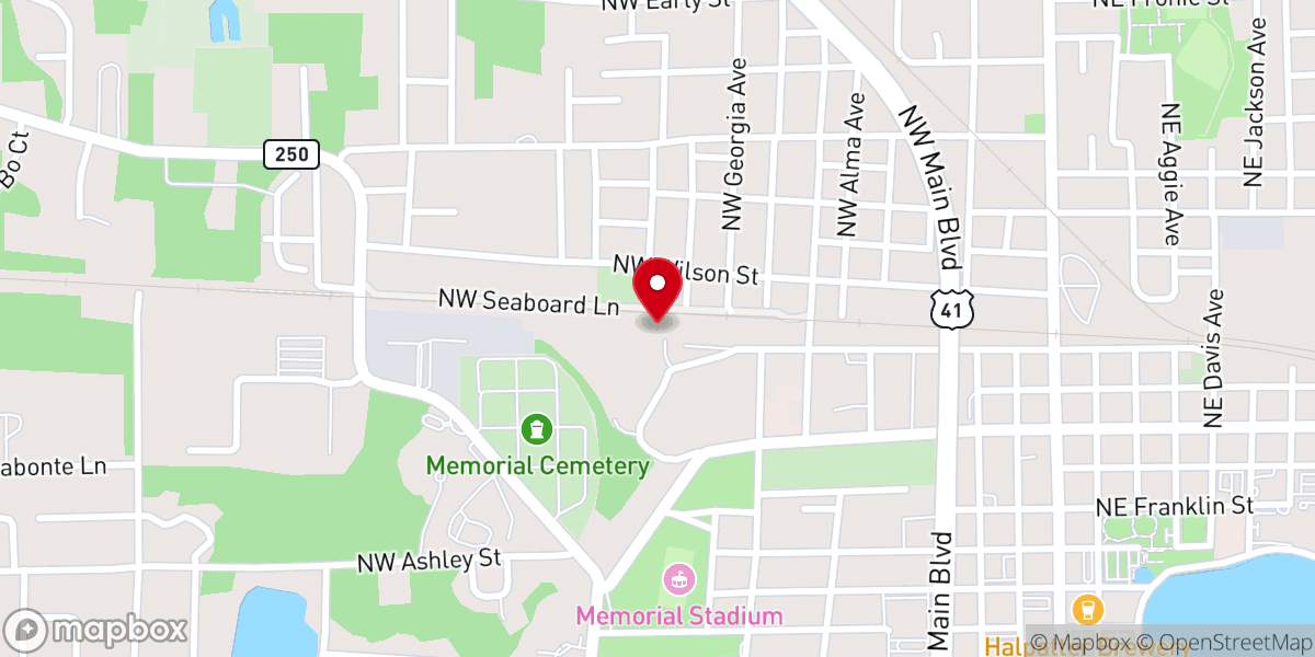 Map showing location of Catholic Charities - Food Distribution Center