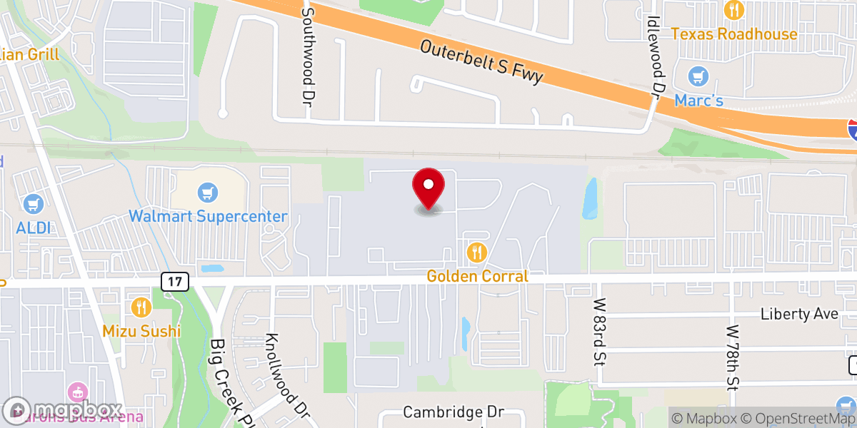 Map showing location of Cleveland Deliverance Center