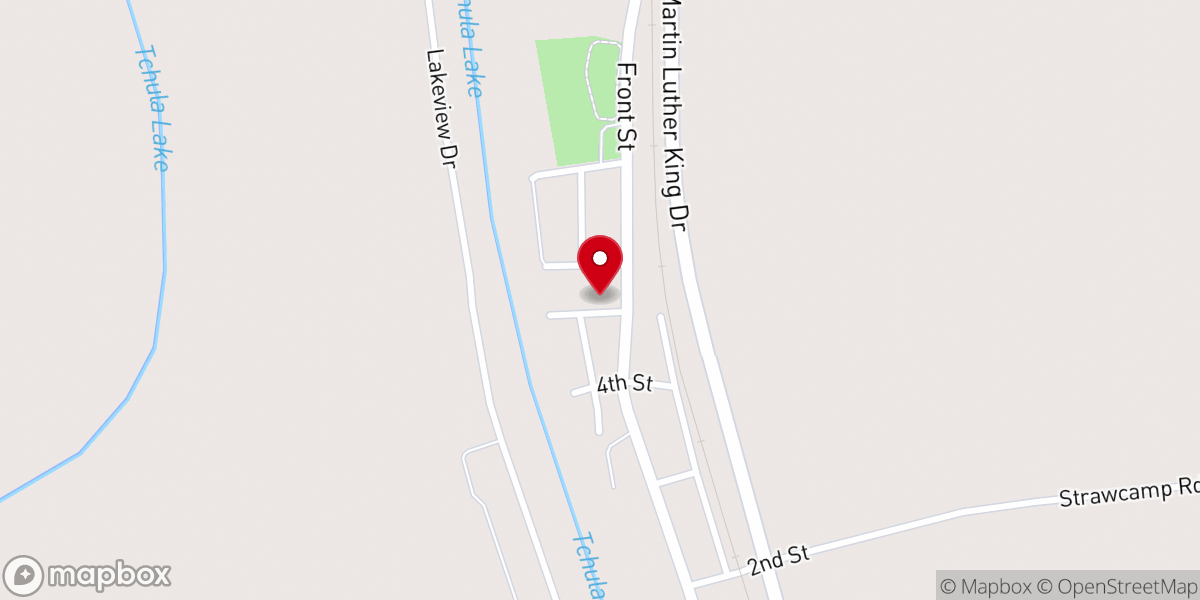 Map showing location of Tchula Church of Christ