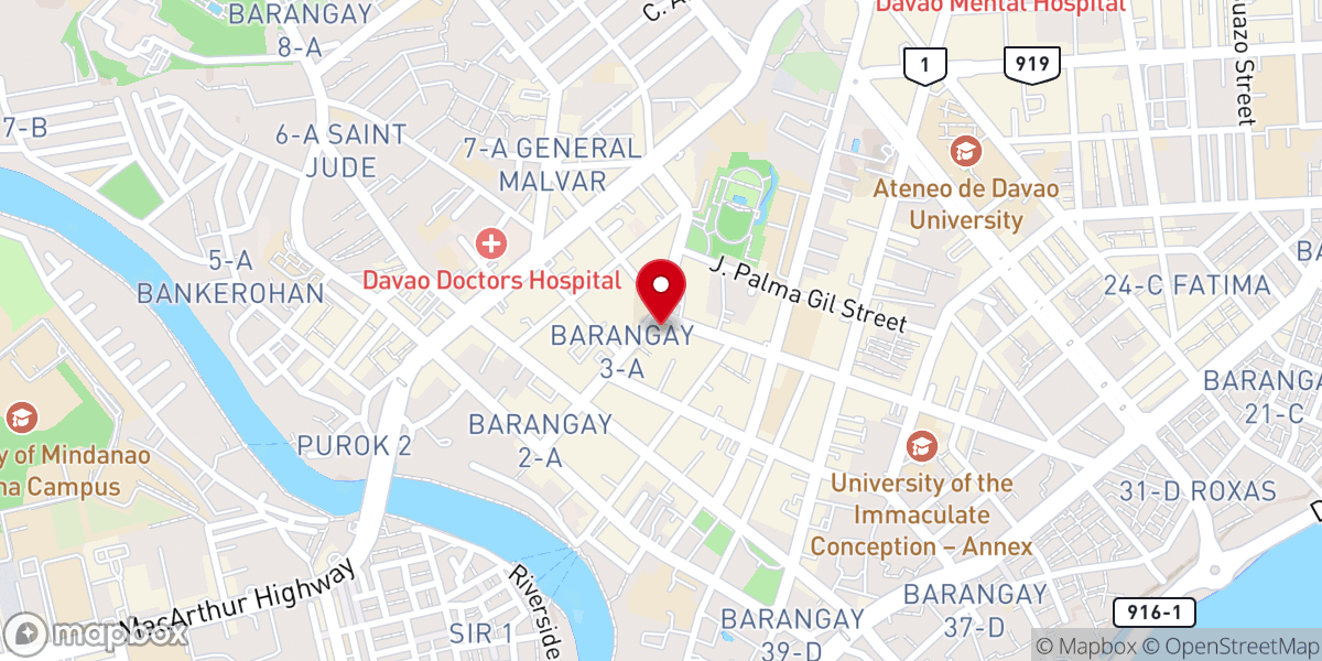 Map showing location of UCCP Congregational Church at the Crossroad