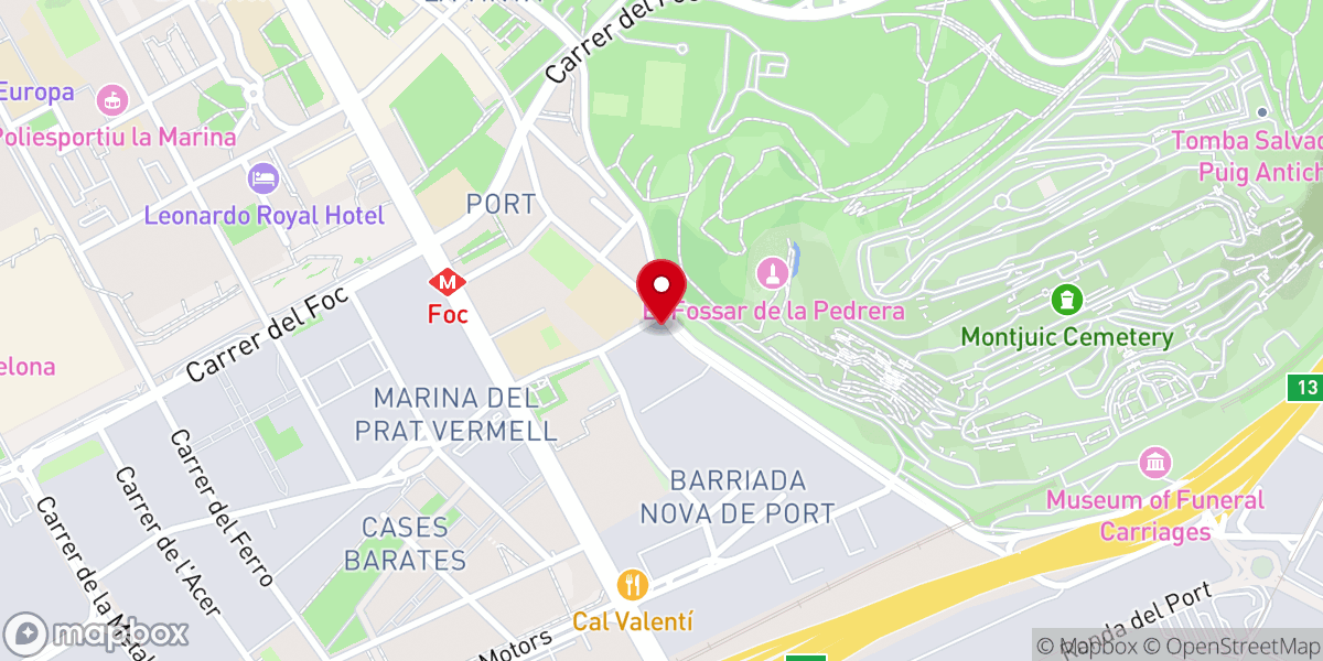 Map showing location of Iglesia Evangélica Centro Bíblico Internacional | CBI BARCELONA